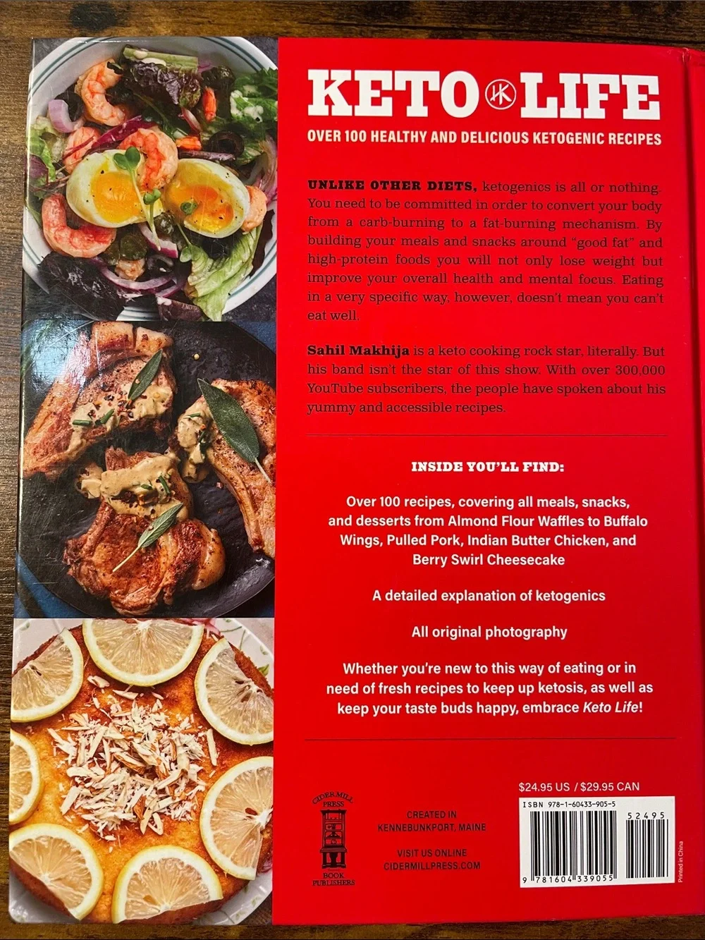 Keto Life Cookbook by - Red Cover